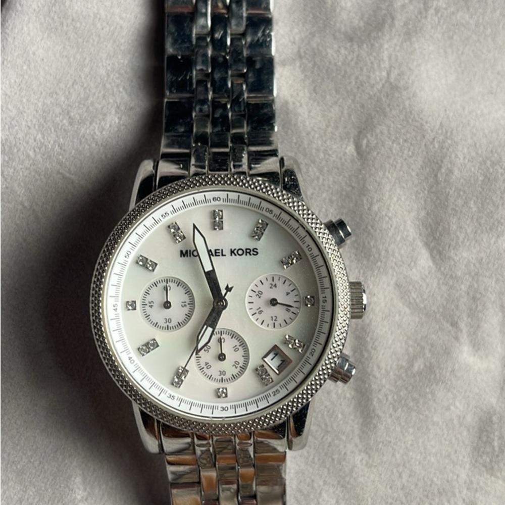 Michael Kors Silver Chronograph Watch